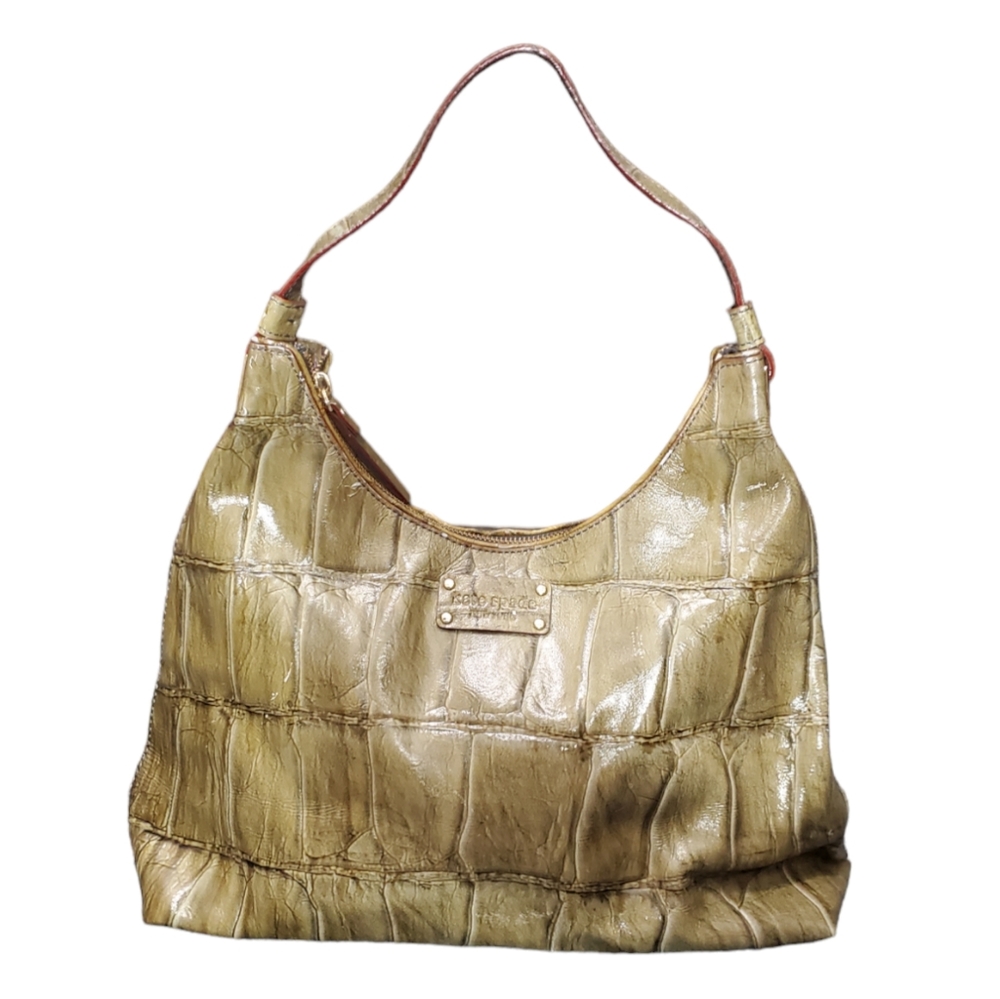 Kate Spade Green Croc Shoulder Bag